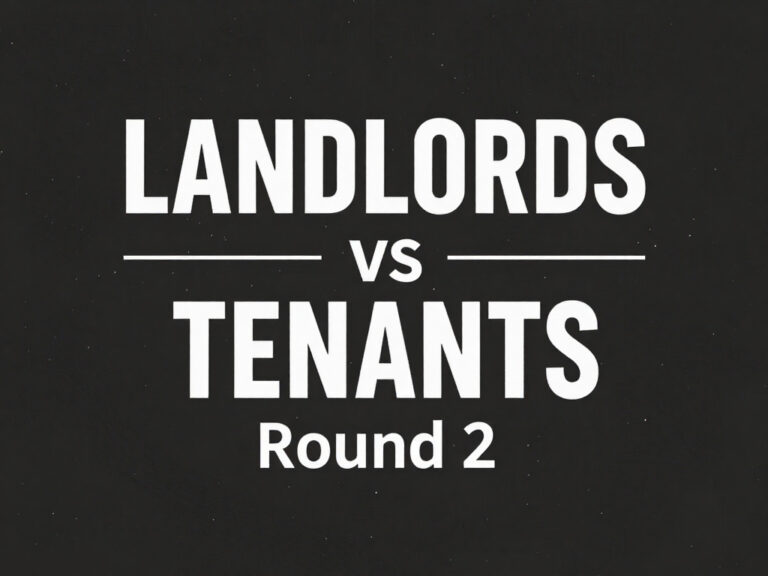 Rental Housing Act landlords vs tenants round 2. Image for illustration only.